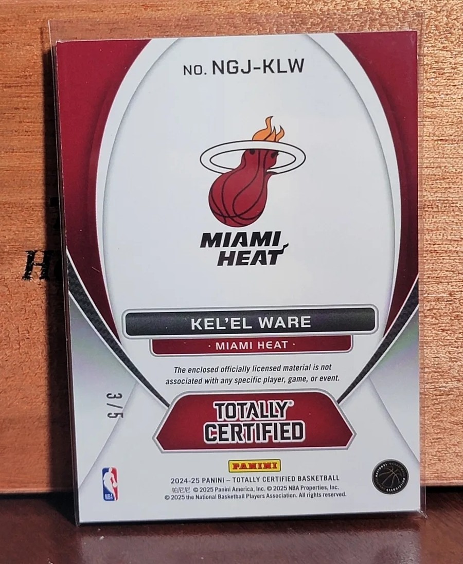Kel’el Ware Dri Fit Laundry Tag Logo Patch /5 RC Numbered Rookie