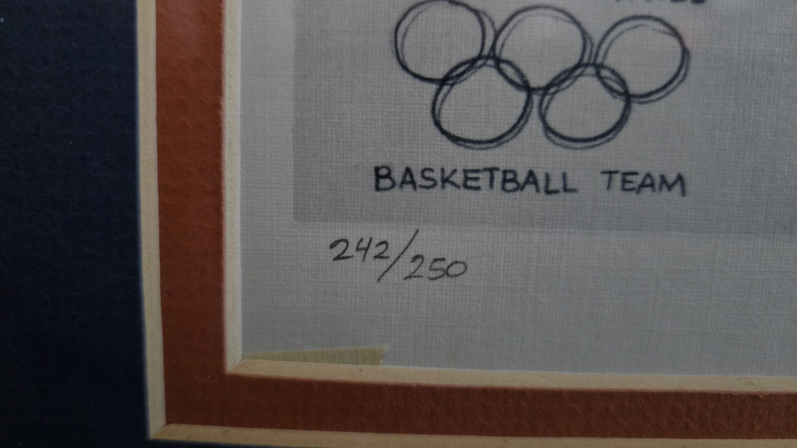 Patrick Ewing 1984 Olympic Team Limited Edition Print 242/250 Framed Art