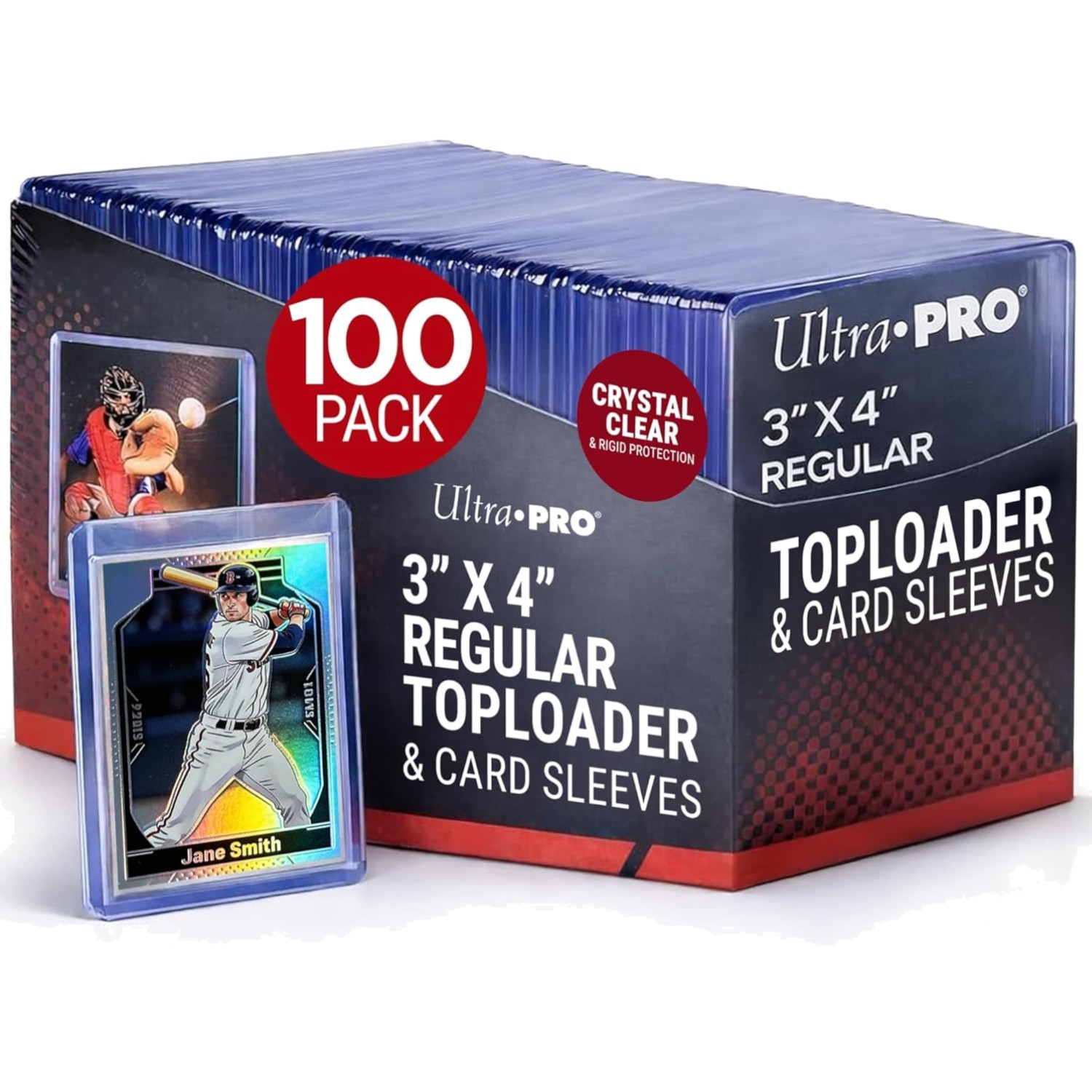 Card Protectors Bundle 3×4 Inch Clear Toploaders and Sleeves for Trading Cards