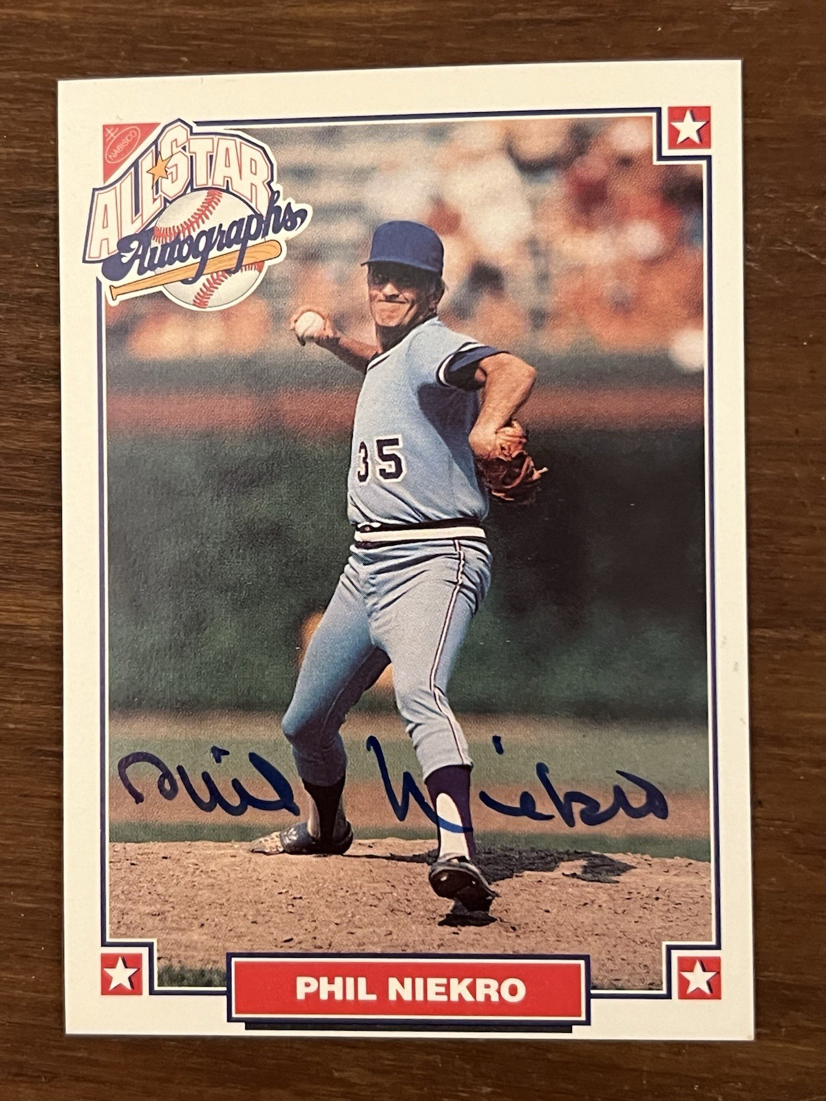 1993 Signed Phil Niekro HOF Pitcher Mail In Promo Nabisco/MLB Players Assoc MINT