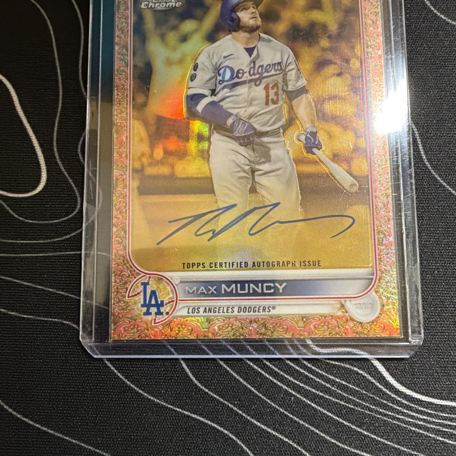 2022 Topps Gilded Collection Rose Gold Etch Auto 25/25 Max Muncy Dodgers #GEA-MM