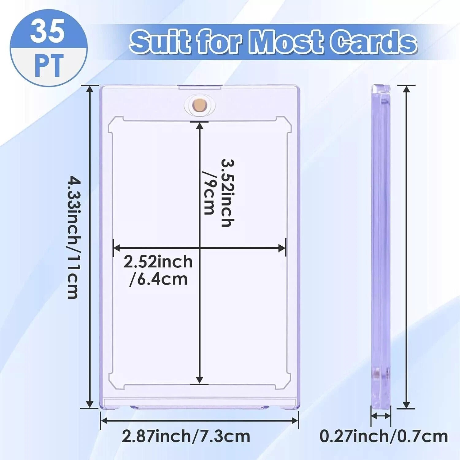 30-200PCS Magnetic Trading Sports Card Holders 35pt One-Touch Hard UV Protector