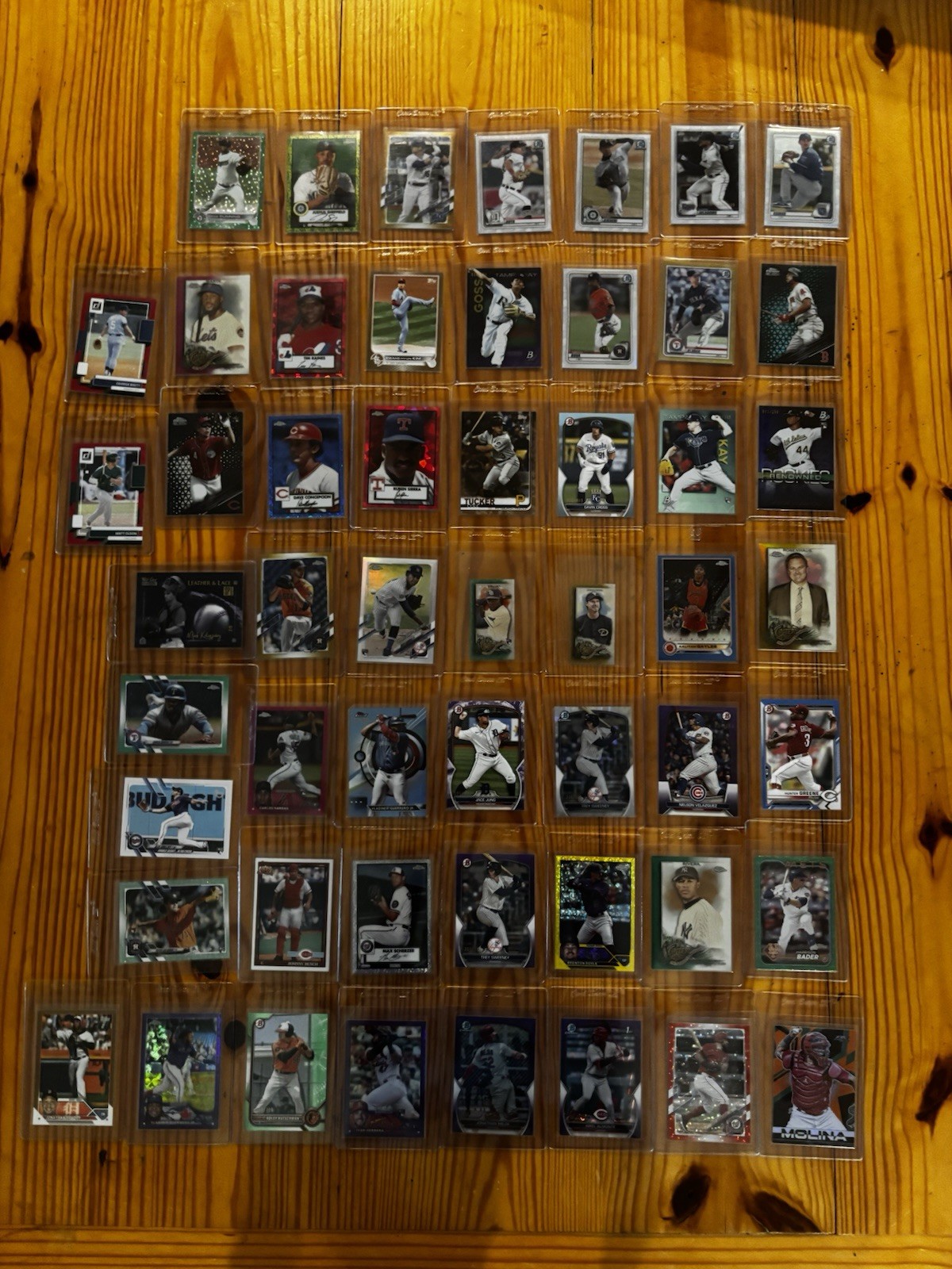 53 MLB Numbered Card Lot Topps Prospects Rookies and Vets