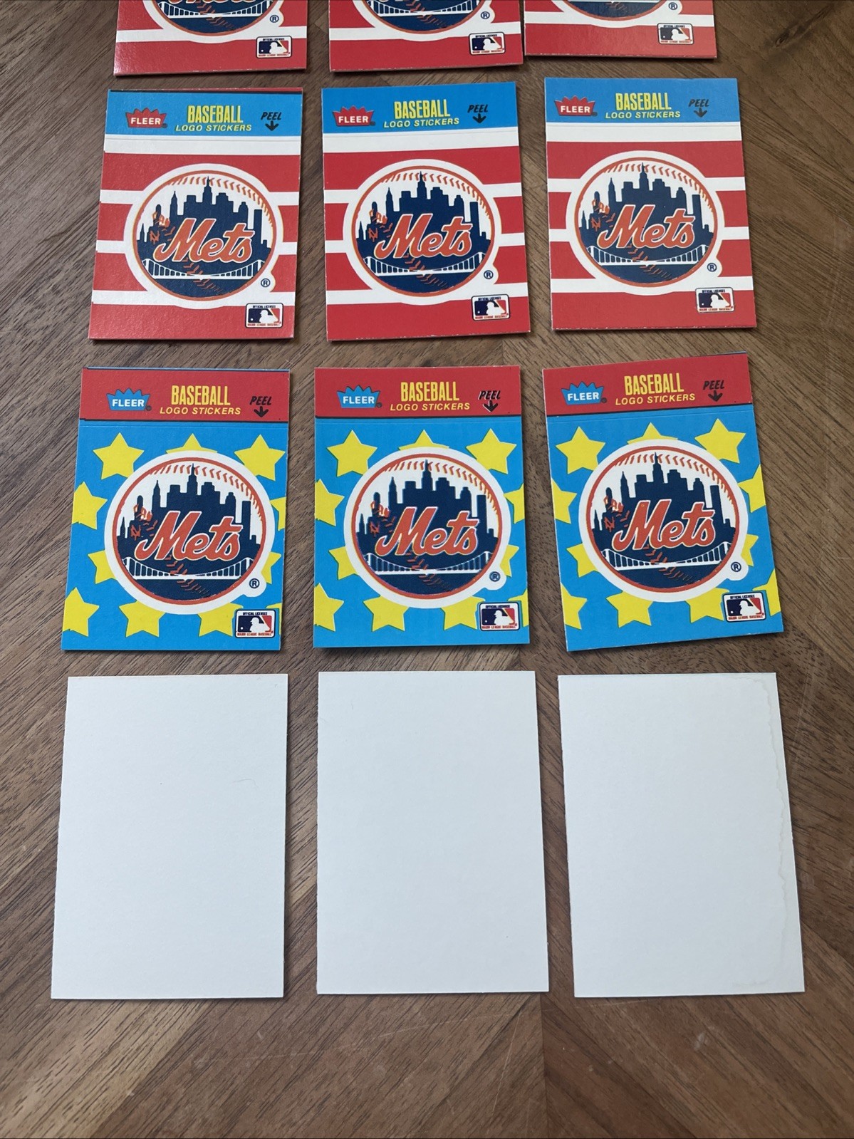 1986 Fleer Mini NY Mets Team Set Logo Red White Blue Stars Stripes Variations