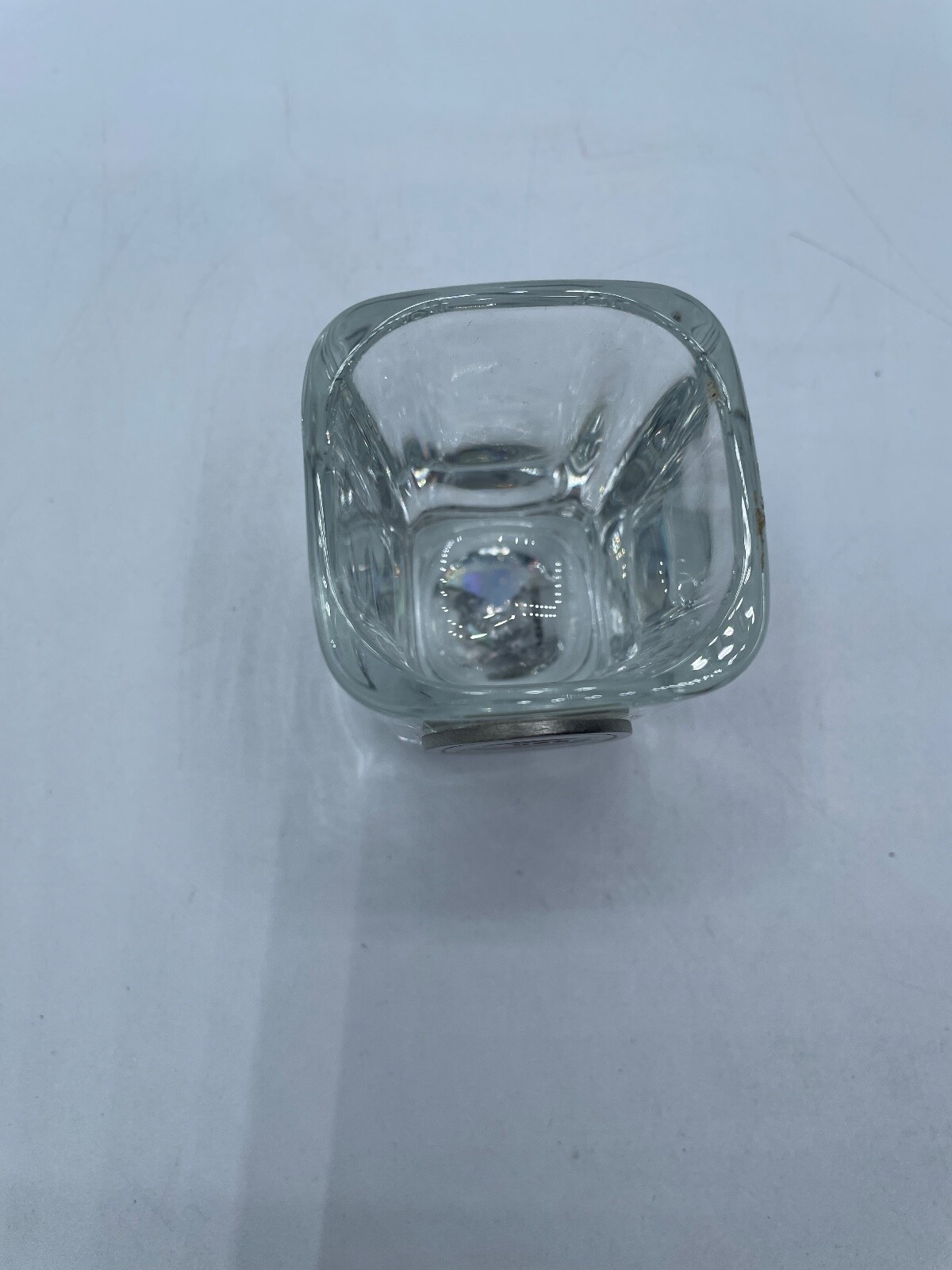 Chicago Cubs Glass Square Shot Glass Pewter Metal Logo
