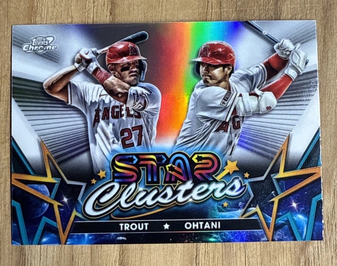 SHOHEI OHTANI & MIKE TROUT 2023 Topps Cosmic Chrome #SC-3 Star Clusters B3-009