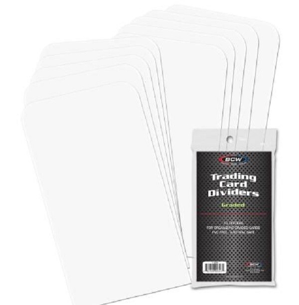 BCW 1 Super Vault Quality Storage Box + 10 Graded Trading Card Dividers NEW DEAL