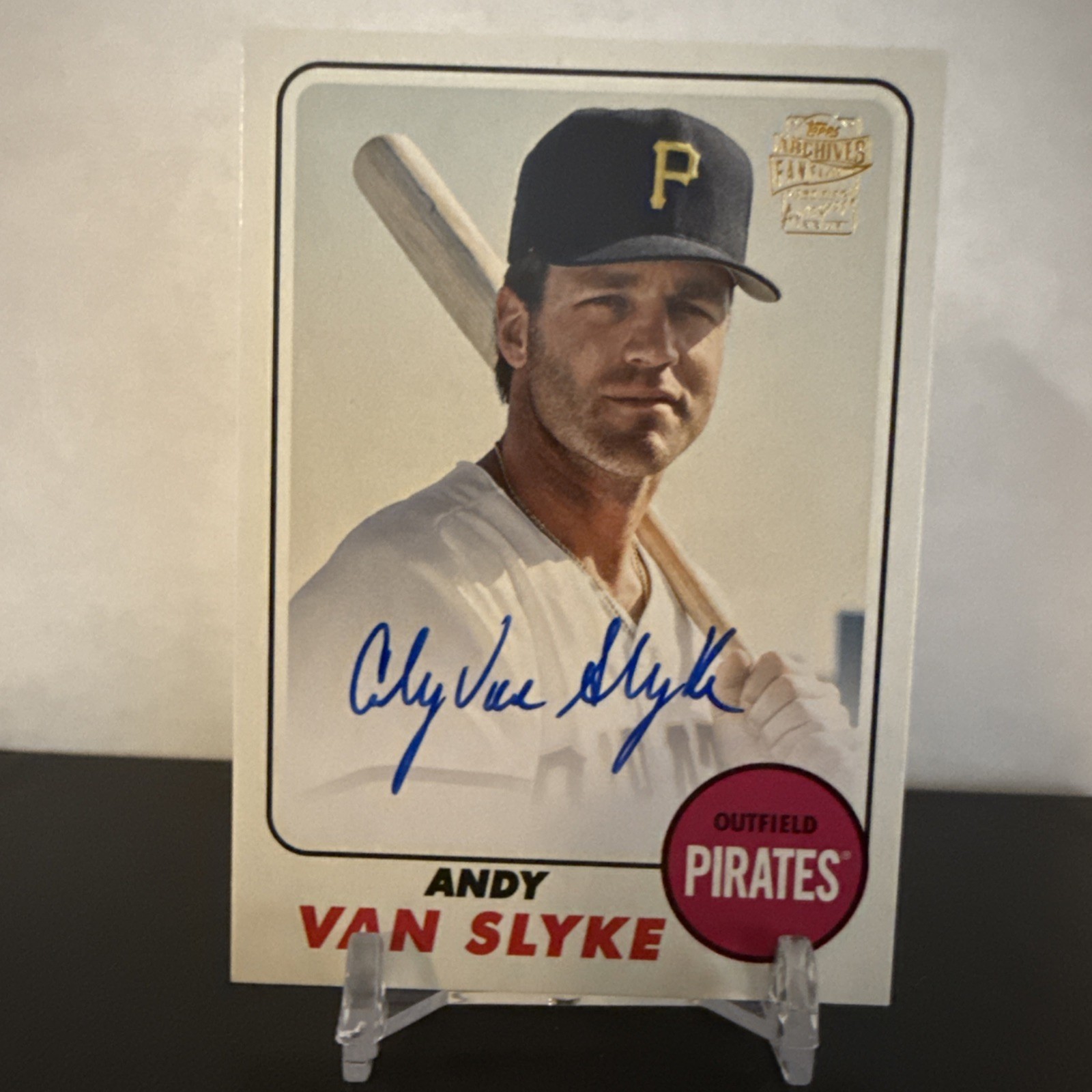 Andy Van Slyke 2024 Topps Archives – 1968 Fan Favorite Auto #68FF-AV Pirates