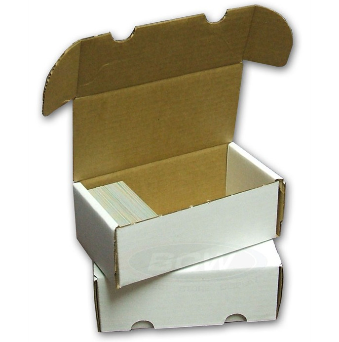 400 Count Cardboard Card Storage Box holds Standard (350) or Gaming Cards (560)