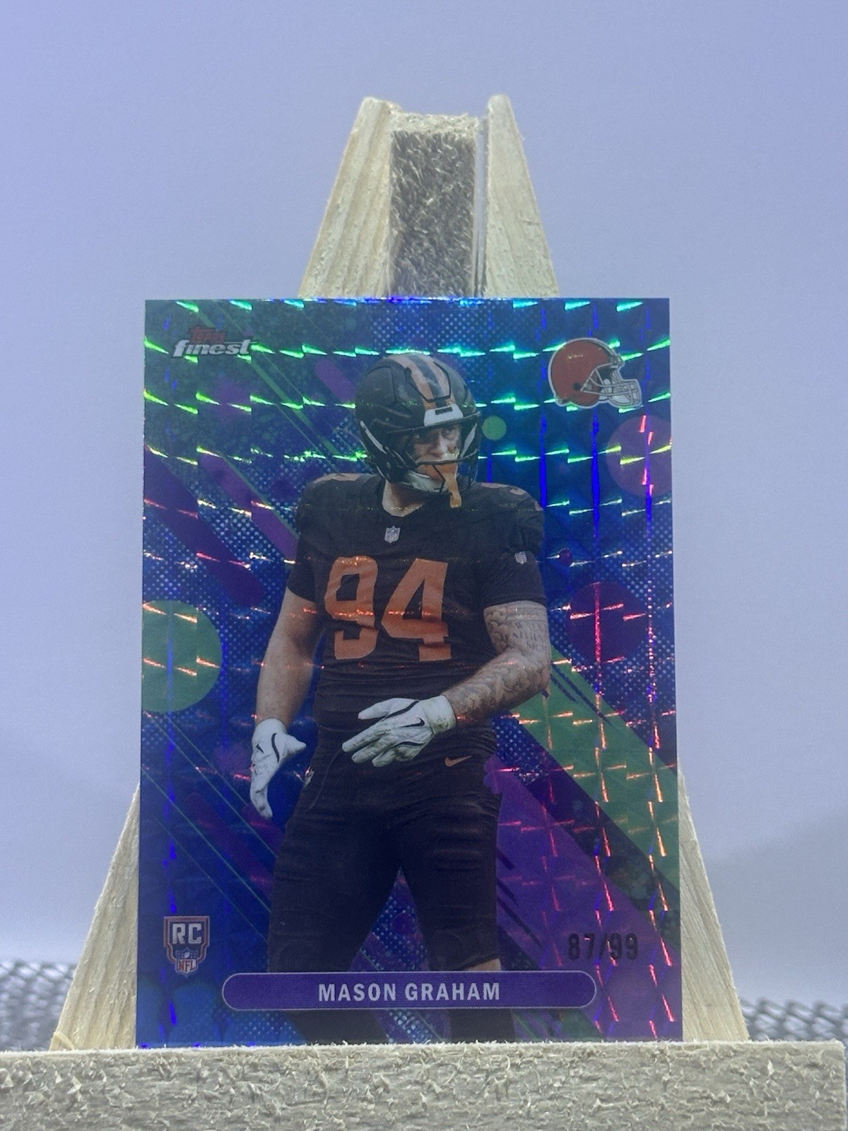 2025-26 Topps Finest Mason Graham Blue Geometric #39 /99 Browns Rookie