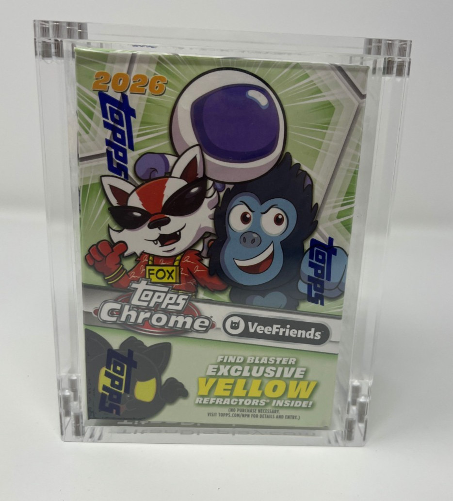 Acrylic Display Case Magnetic Lid FITS 2026 Topps Chrome VeeFriends Blaster Box