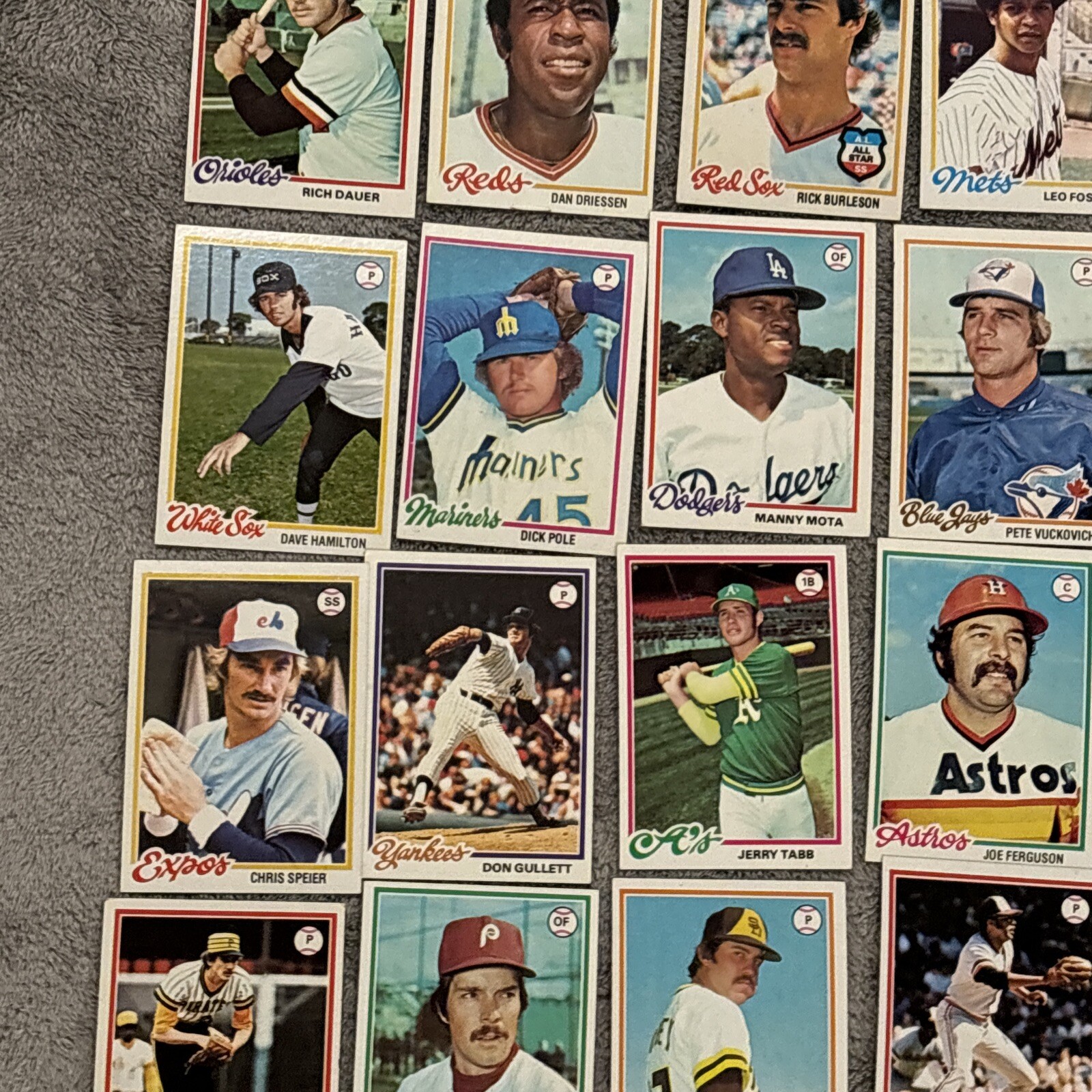 1978 Topps Baseball Card Singles #176-350 U Pick