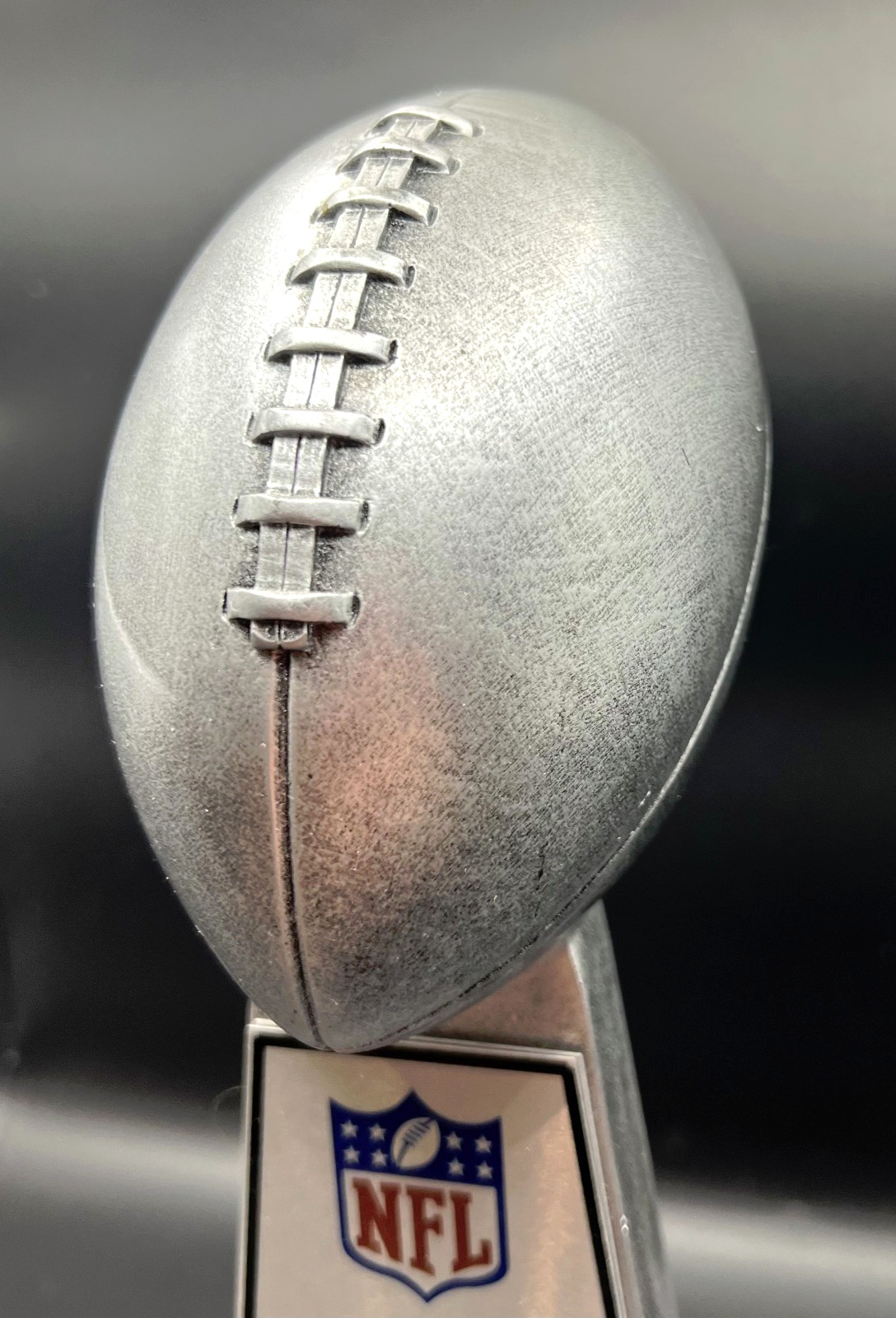 10″ BALTIMORE RAVENS SUPER BOWL TROPHY LOMBARDI STYLE SILVER TONE HVY RESIN