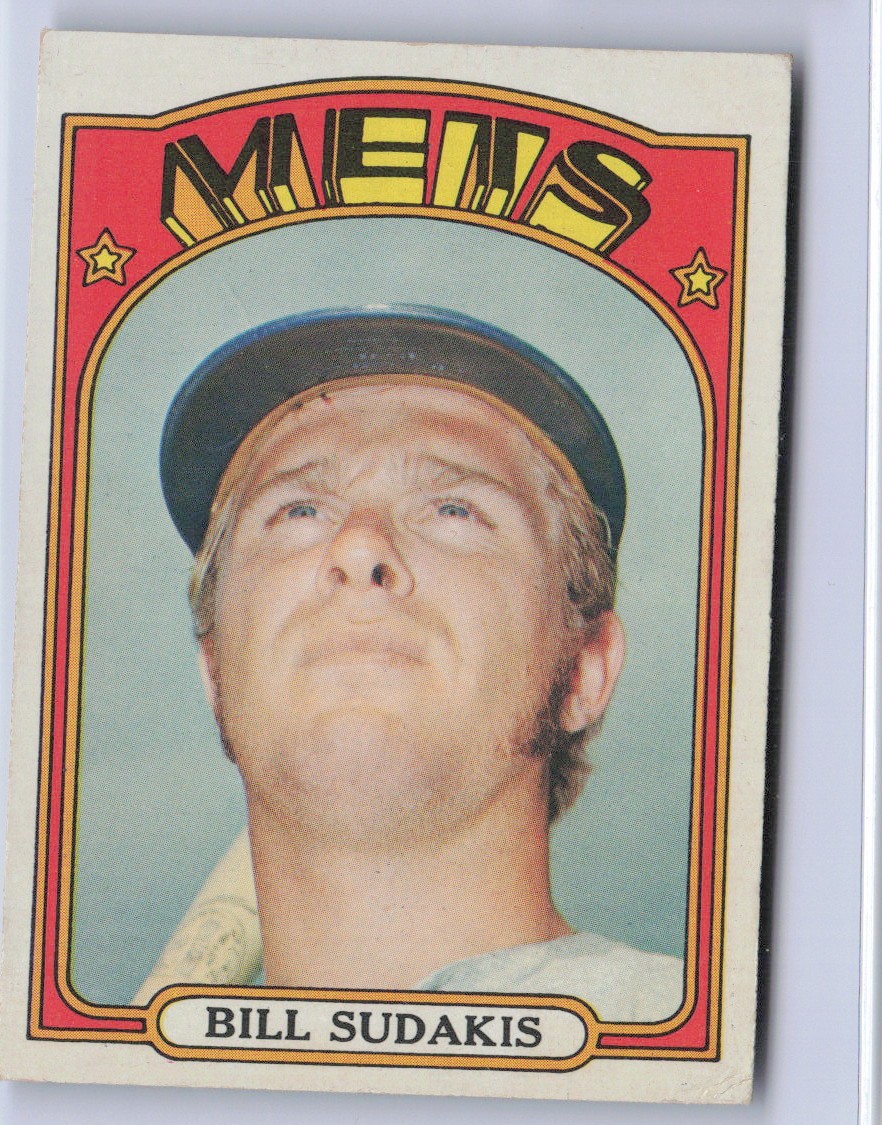 1972 Topps Bill Sudakis #722 – NY Mets – Vg – M3104