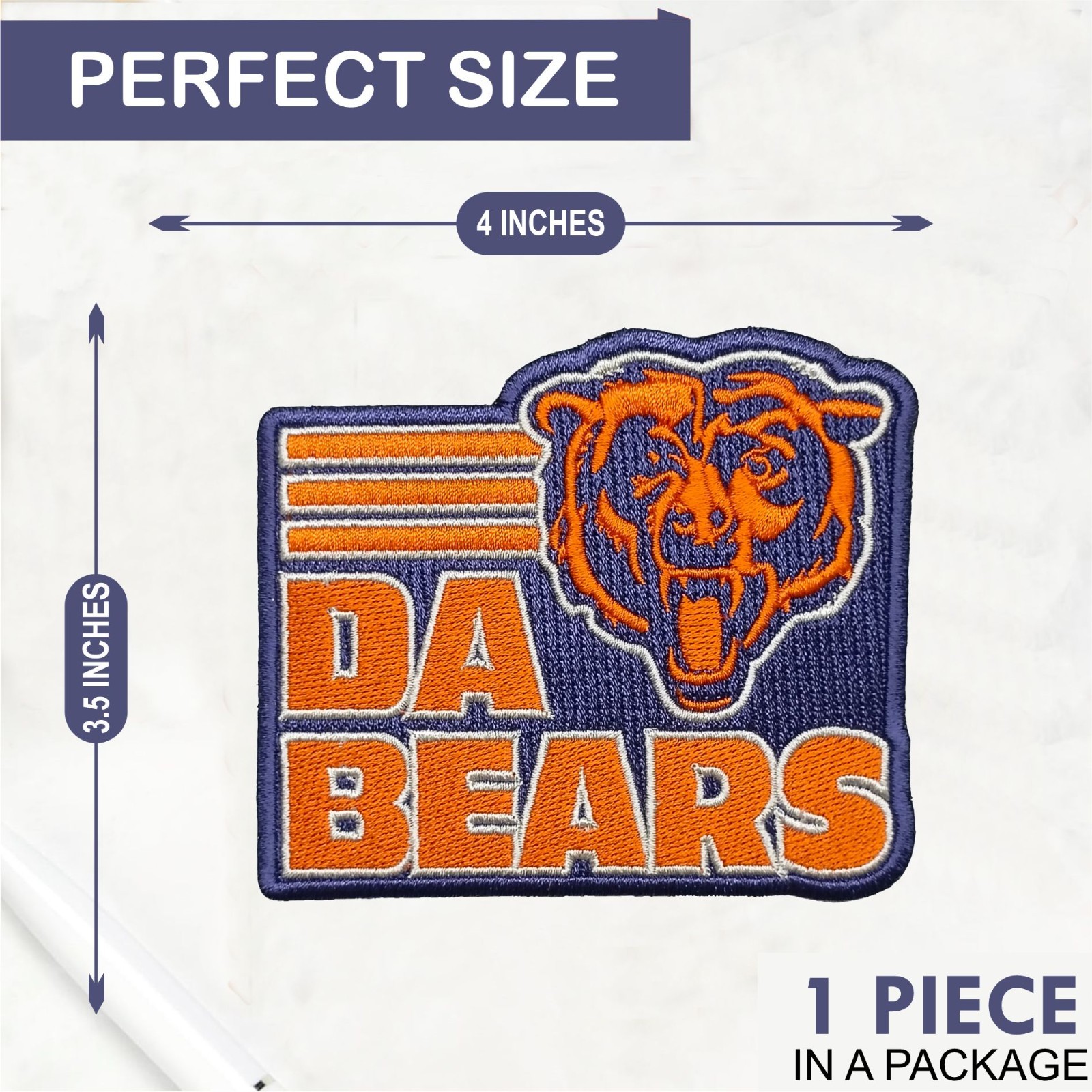 Chicago Bears NFL Team Logo Iron On Patch – Sew Patch – Embroidered Patch