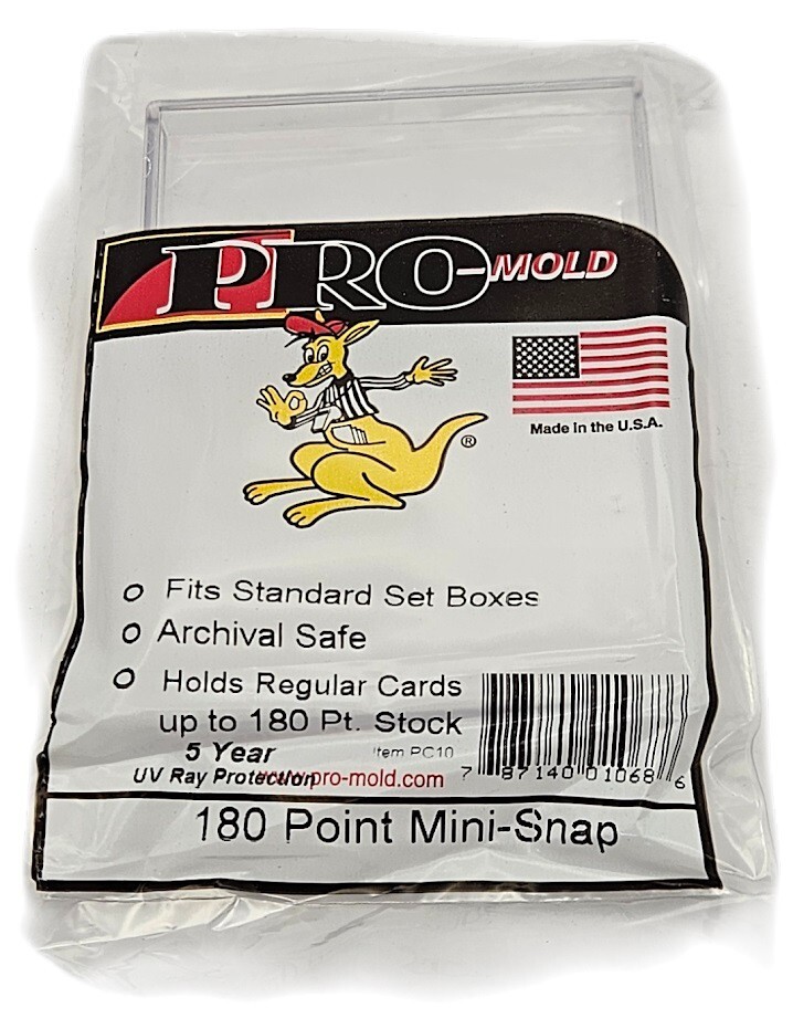 (Pack Of 5) Pro-Mold Super Thick Mini Snap Tite Card Holders 180pt or 10 ct Box