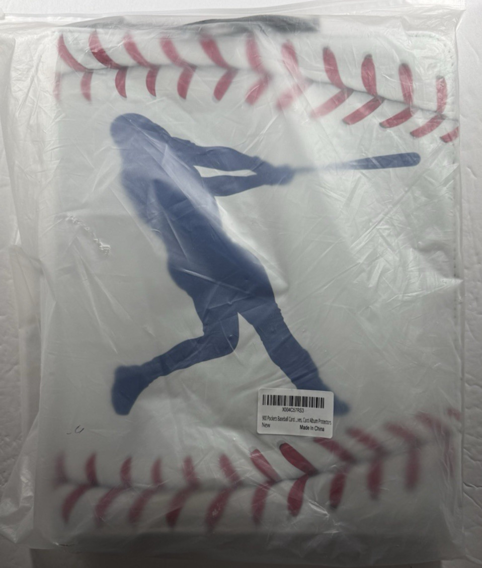 900 Pockets Baseball Card 3 Ring Binder, Trading Card-Baseball Theme