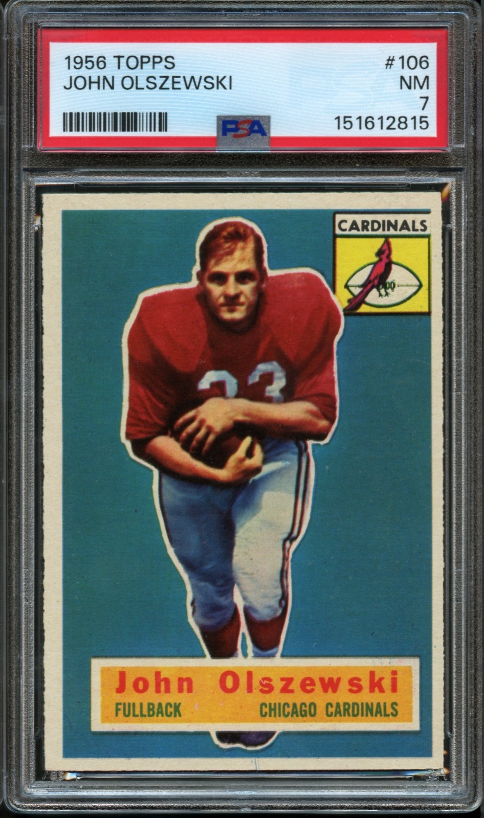 1956 Topps #106 John Olszewski PSA 7