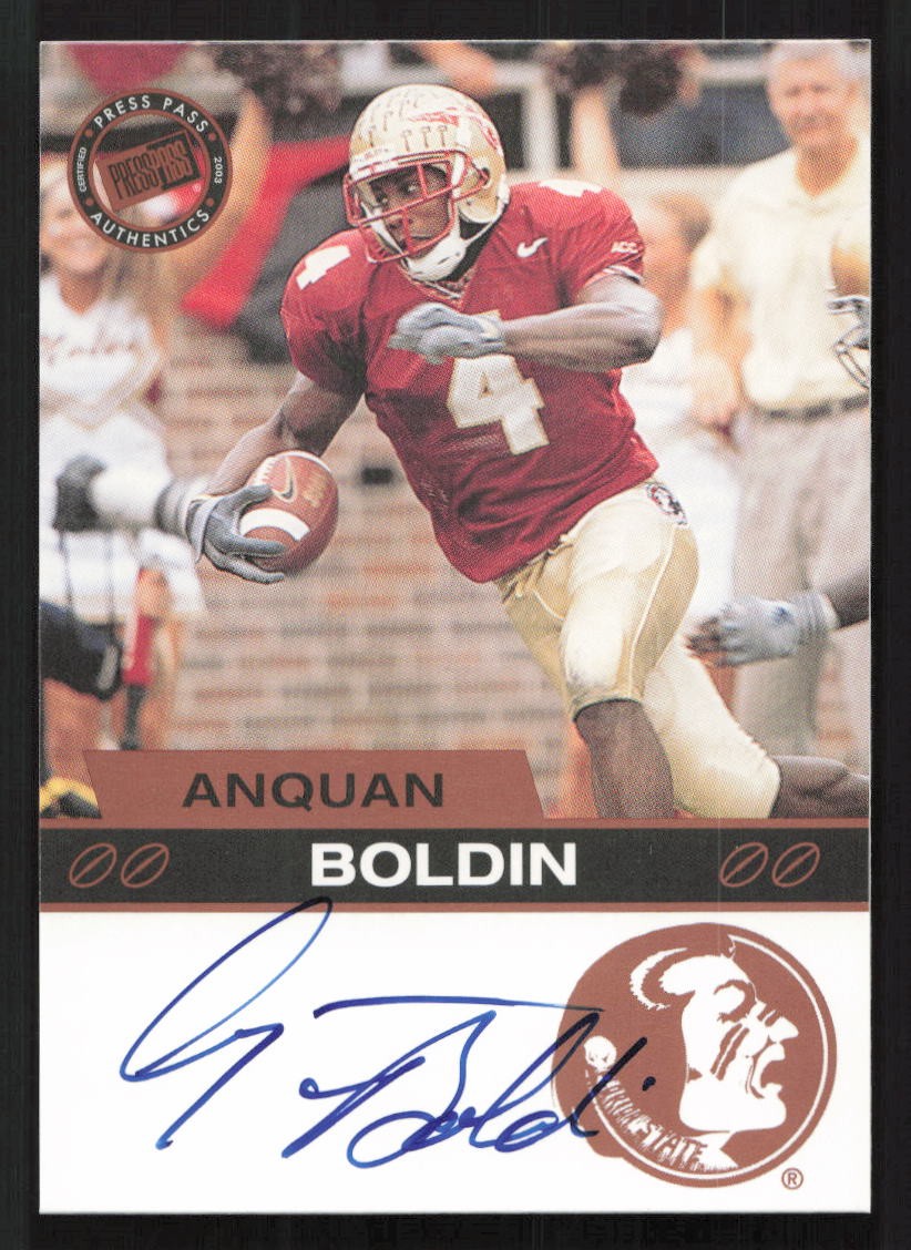 2003 Press Pass Anquan Boldin Auto Autographs Bronze #NNO Card