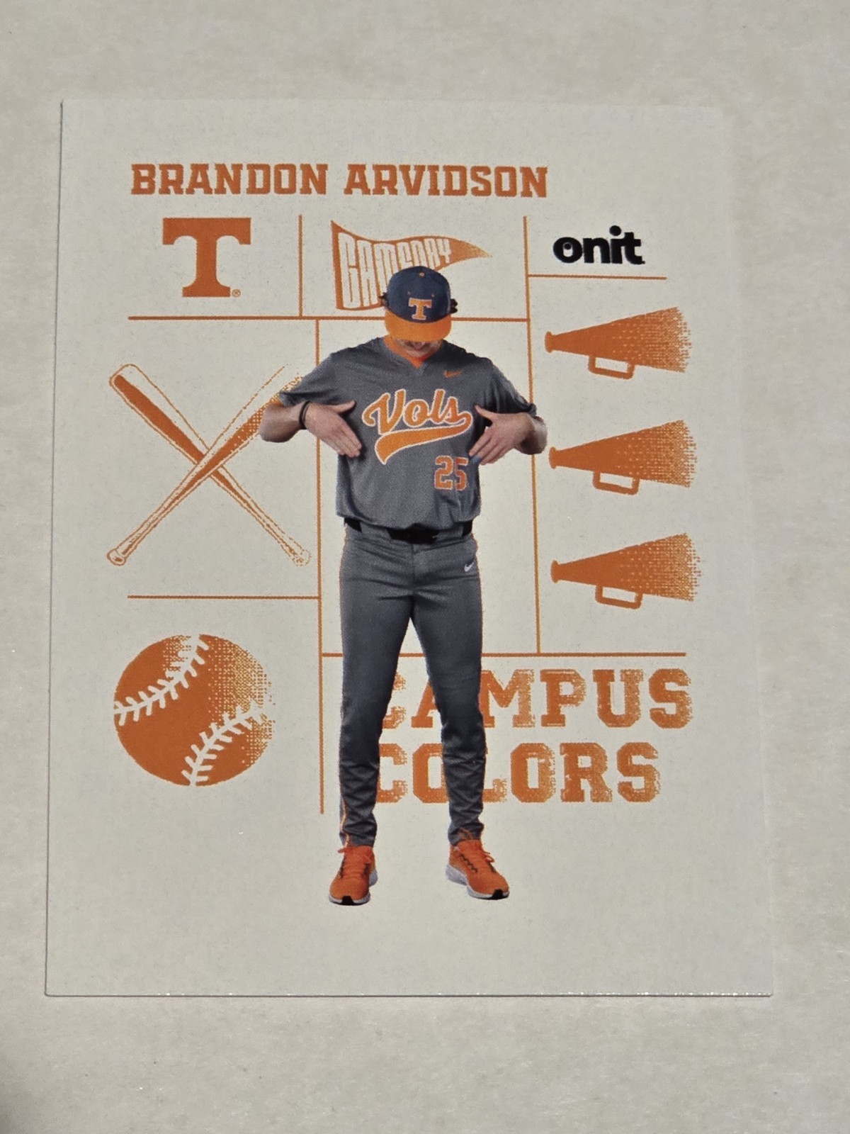 Brandon Arvidson 2026 Onit Campus Colors Insert Card #CC-8