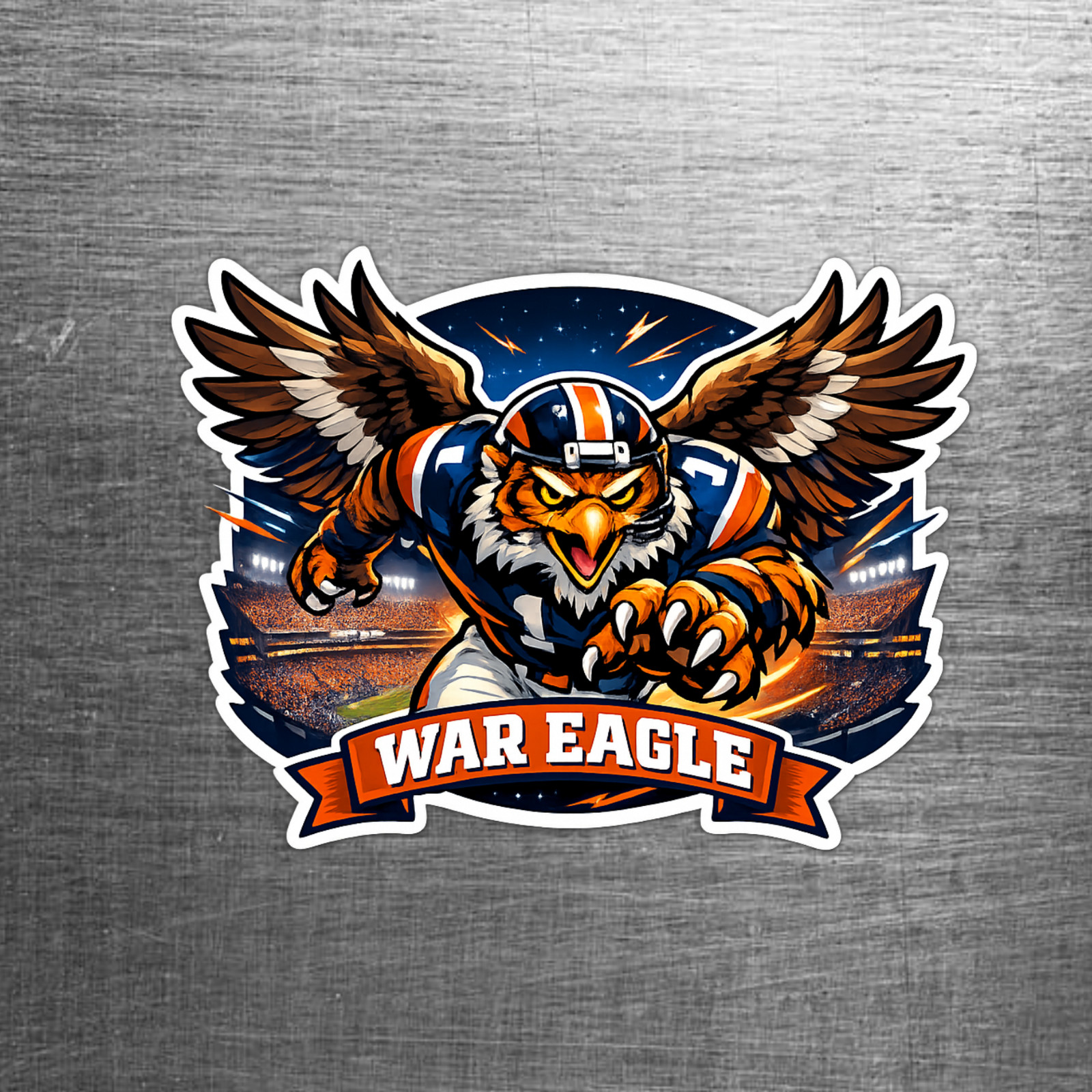 Auburn “War Eagle” Tiger Custom Football Sticker
