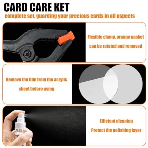 267 Pcs Trading Card Cleaning Kit with Fixing Jig & EVA Foam – Sports Card Care