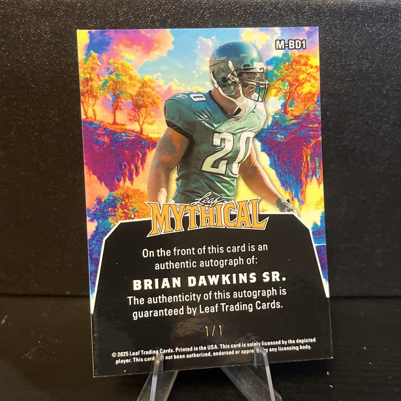 2025 Leaf Mythical Brain Dawkins Sr 1/1 Autograph Mothman One of One