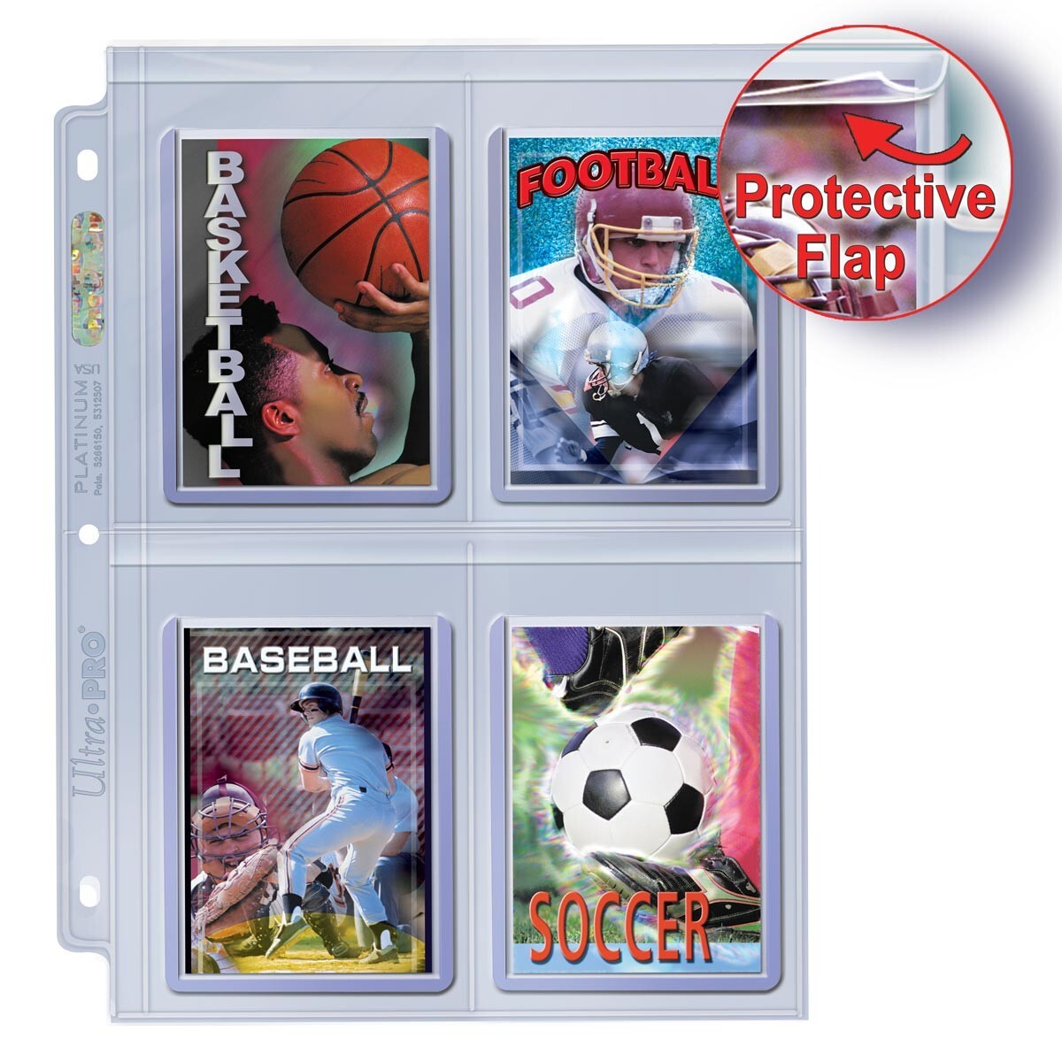 10 Ultra Pro Platinum 4-Pocket Secure Pages for Toploaders Binder Card Sheets