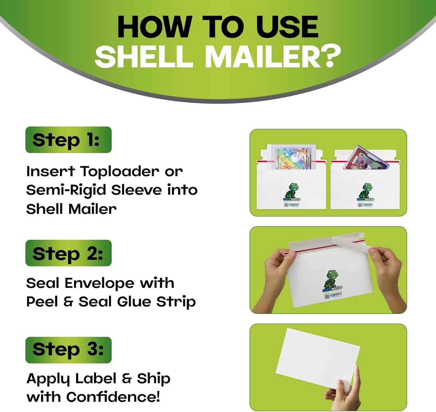 Everyday Mailing Trading Card Envelopes, 50 Pack Lightweight Cardboard Mailers