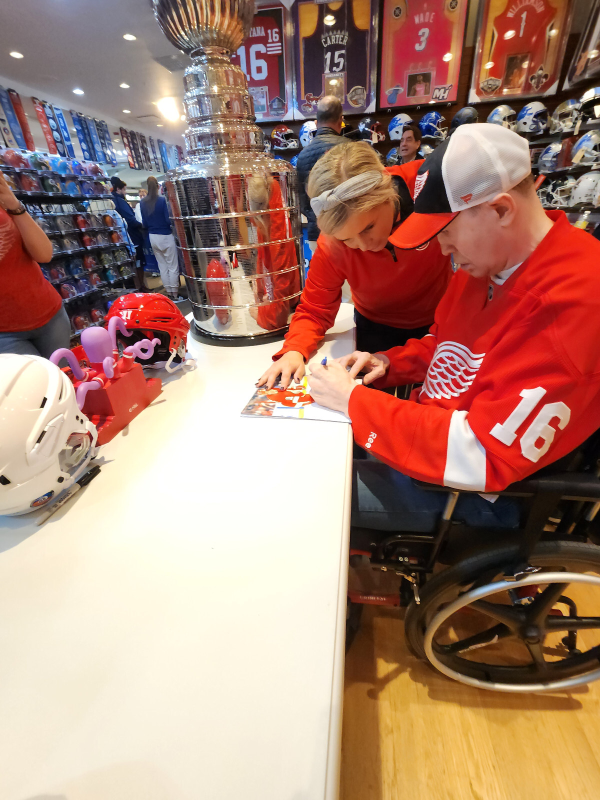 Vladimir Konstantinov Autographed Custom Detroit Red Wings Throwback Jersey JSA