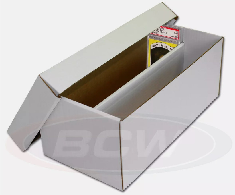 New (3) BCW Graded Card Shoe Storage Boxes Holds 100 Graded Cards 300 Toploaders