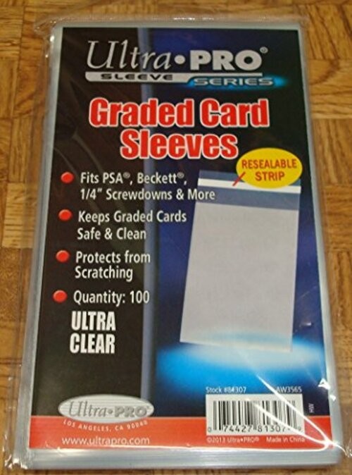 2 Graded Card Sleeve Packs with Resealable Strip 200 Total (2 100ct