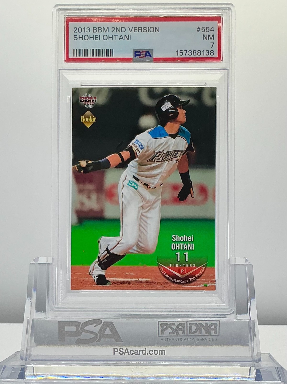 SHOHEI OHTANI 2013BBM 2ND VERSION BATTING #554 PSA7!ROOKIE CARD!POP19!