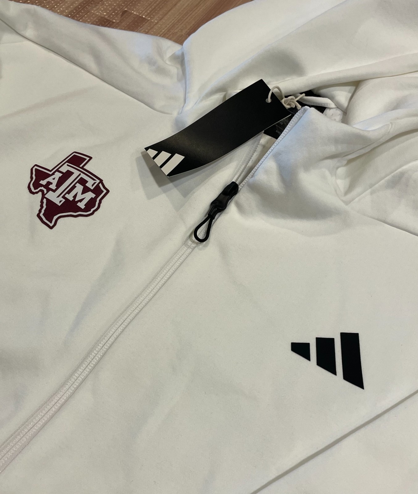 NEW RARE Adidas Texas A&M Aggies Mens Z.N.E. Full-Zip Team Issue Hoodie MSRP$120