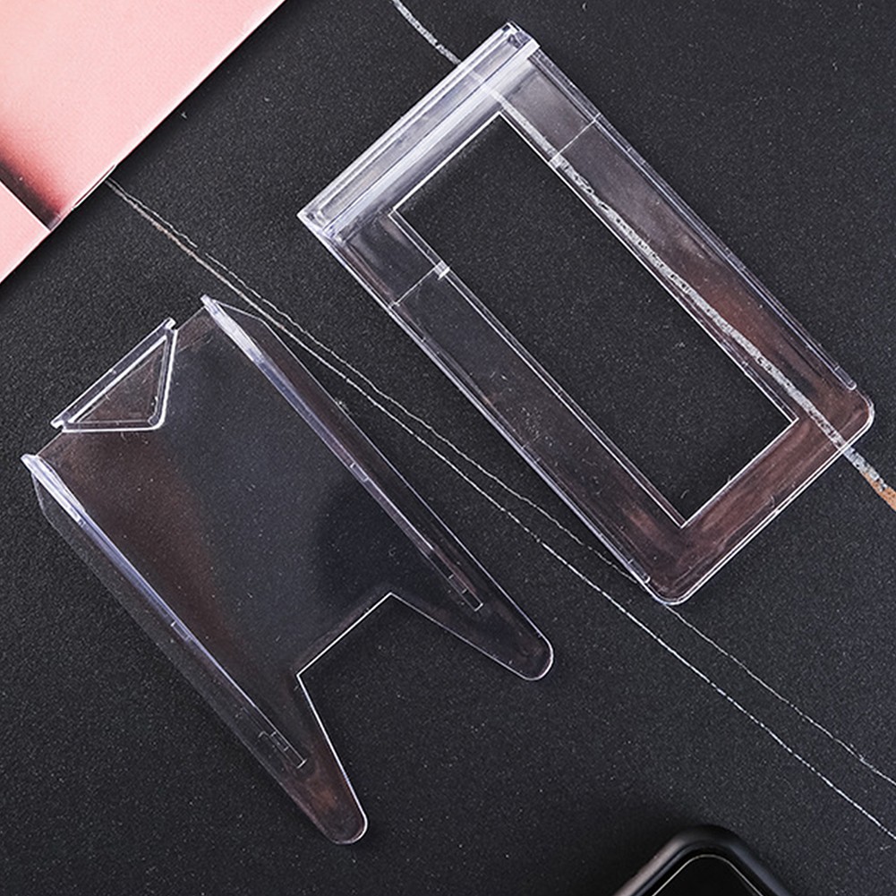 1-20PCS Clear Acrylic Plaque Display Adjustable Plastic Holder Stand For Tray