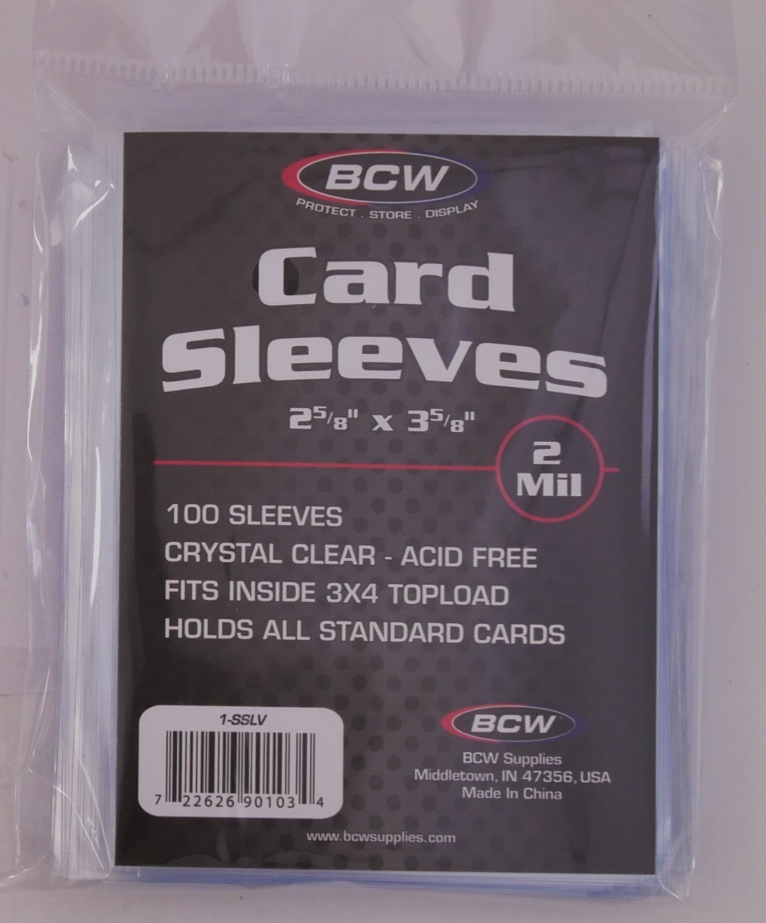 BCW Penny Card Sleeves 2-5/8″ x 3-5/8″ Standard Trading Card Sleeves 2 Mil (100-