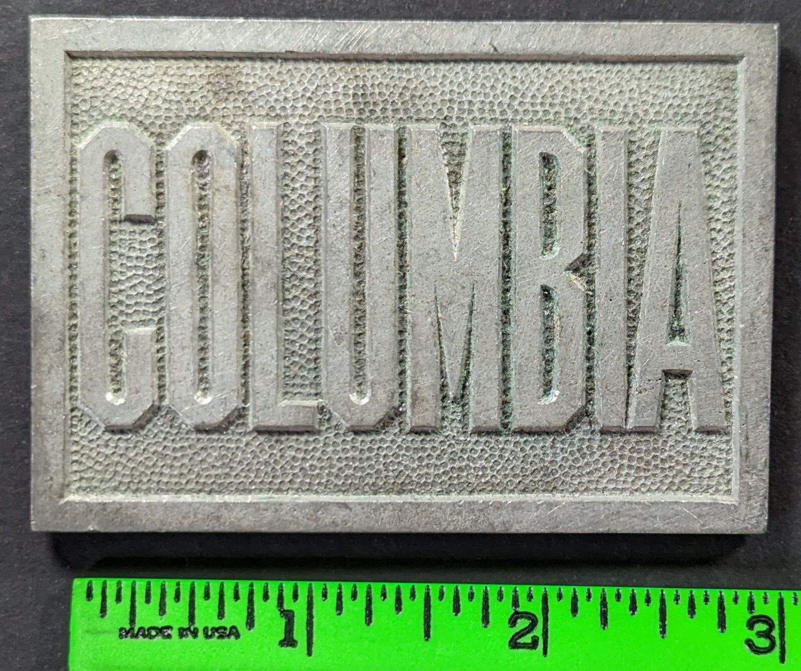 Vintage 1930’s Columbia University Unfinished Metal Belt Buckle