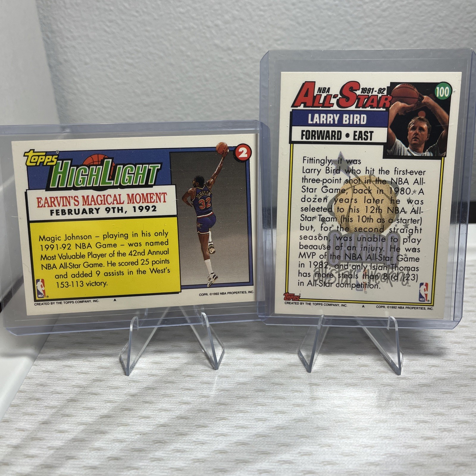 1992-93 Topps – Larry Bird & Magic Johnson Combo
