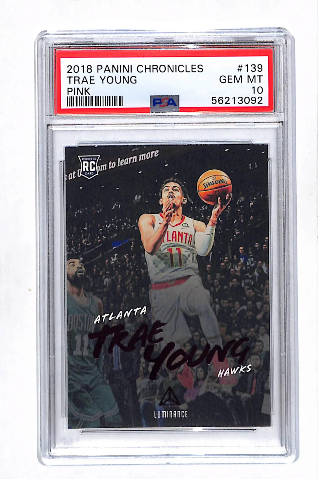 2018 Panini Chronicles Trae Young #139 Pink PSA 10