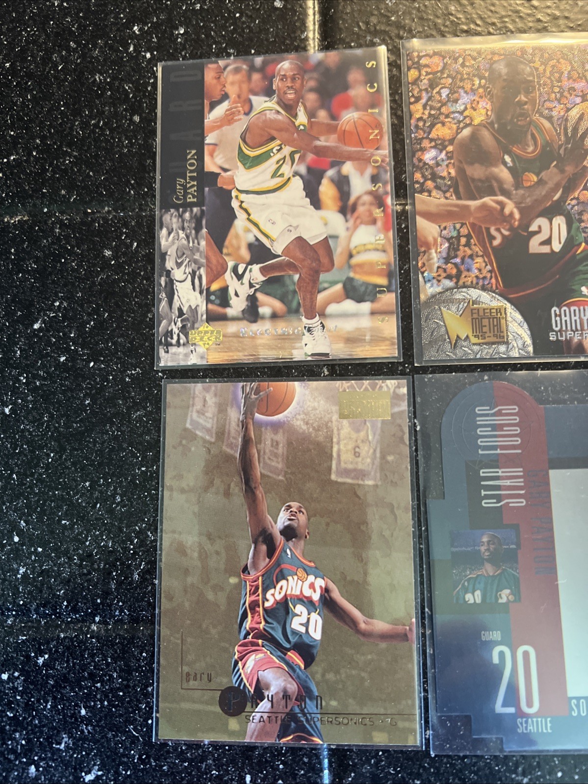 Gary Payton Lot Of 10 Basketball Cards NRMT-MT Seattle SuperSonics NBA HOF