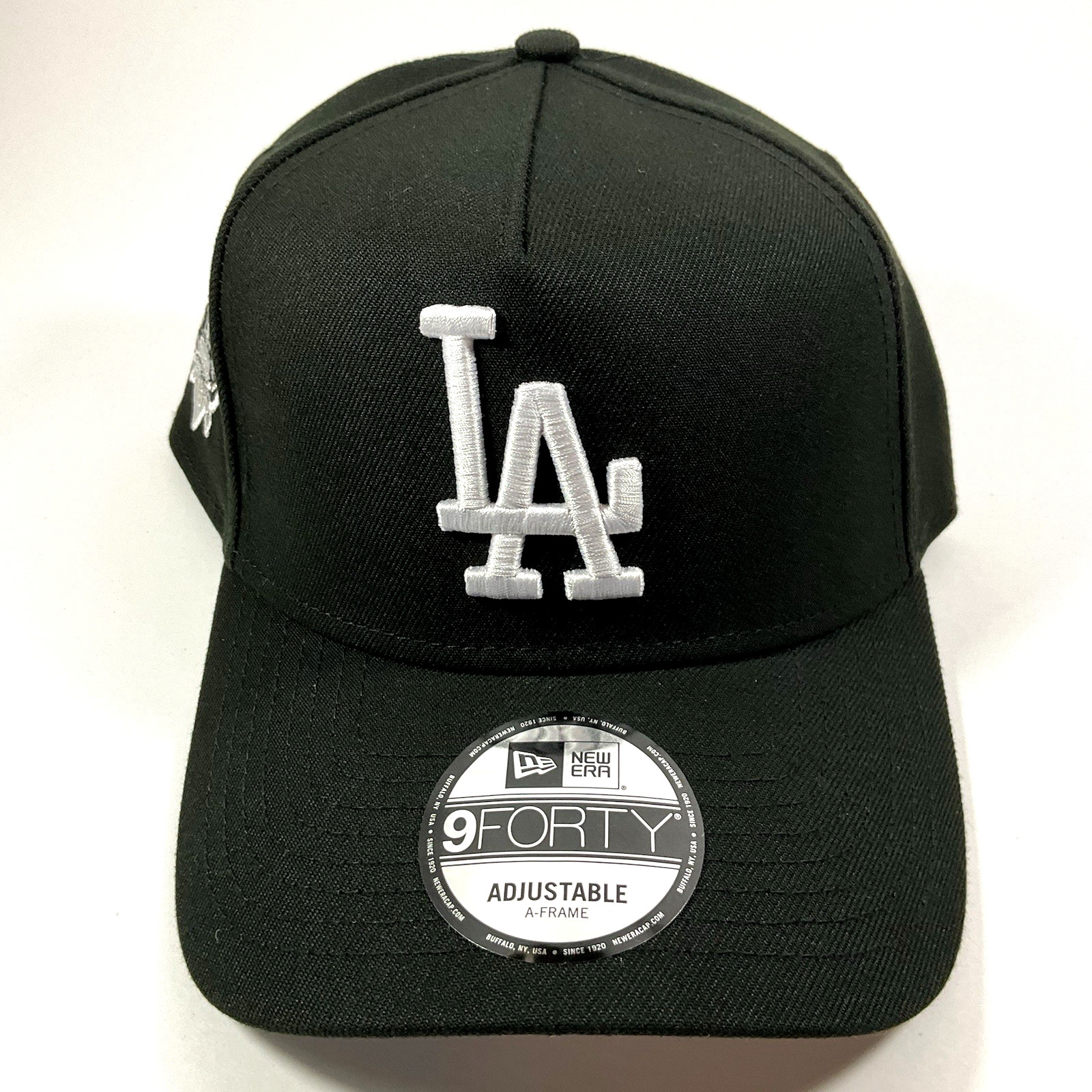 New Era LA Dodgers Exclusive Black White 9FORTY A-Frame Snapback Hat Cap