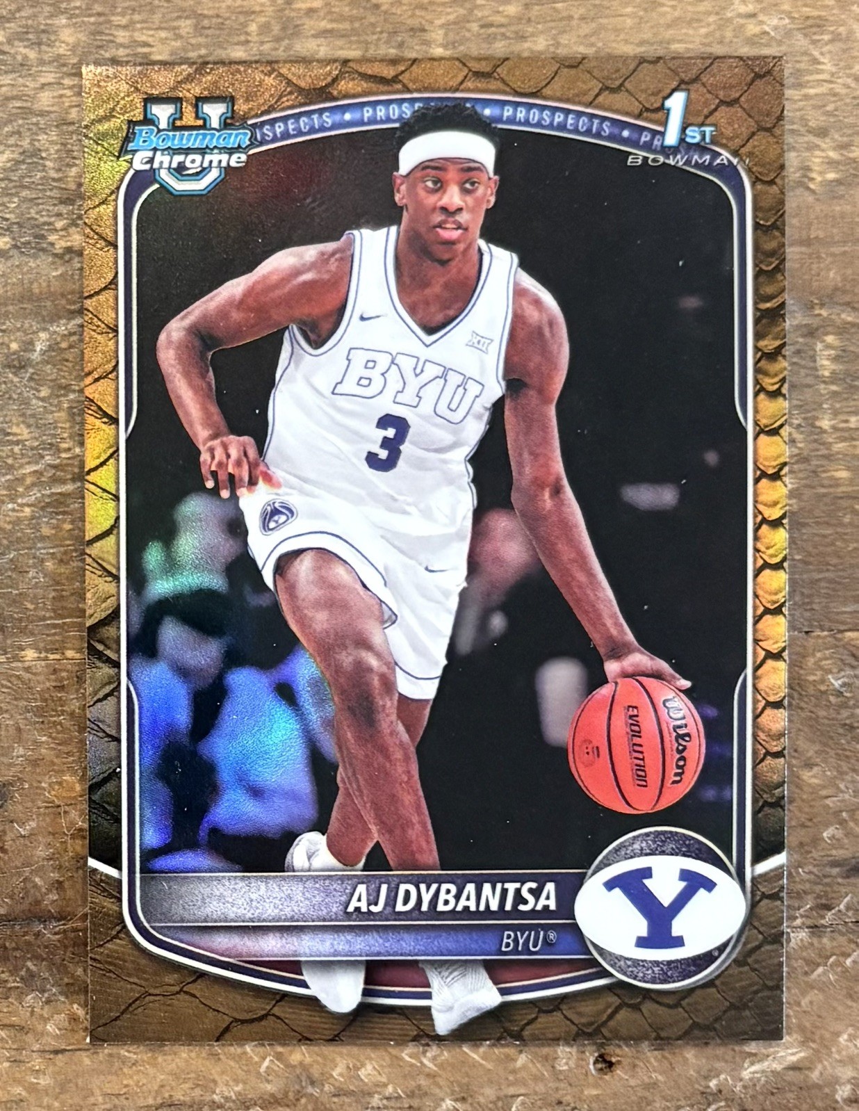 AJ Dybantsa 2025-26 Bowman Chrome Reptilian Refractor 1st Rookie #BCP-1