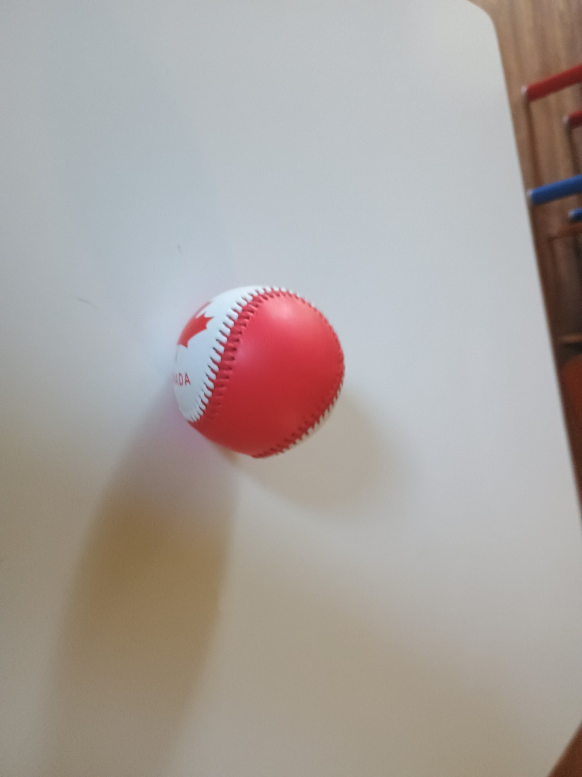 Canada Regulation Size Souvenir Baseball with Country Flag Red Maple Leaf