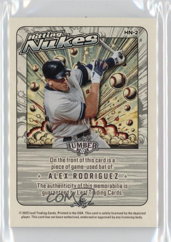 2025 Leaf Lumber Hitting Nukes Bronze 1/30 Alex Rodriguez #HN-2 17uv
