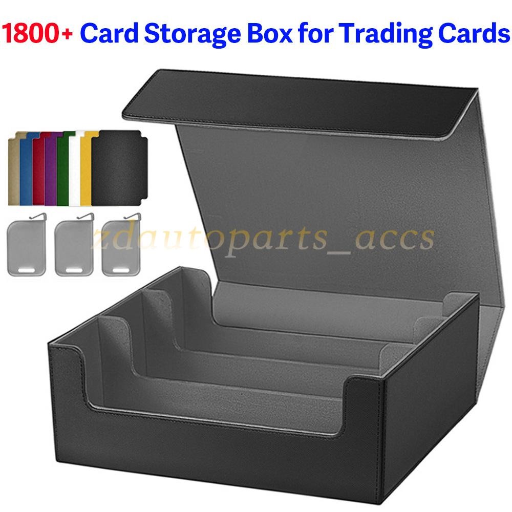 🔥1800+ Trading Card Storage Box for MTG TCG Sports Card 3 Stoppers & 8 Dividers