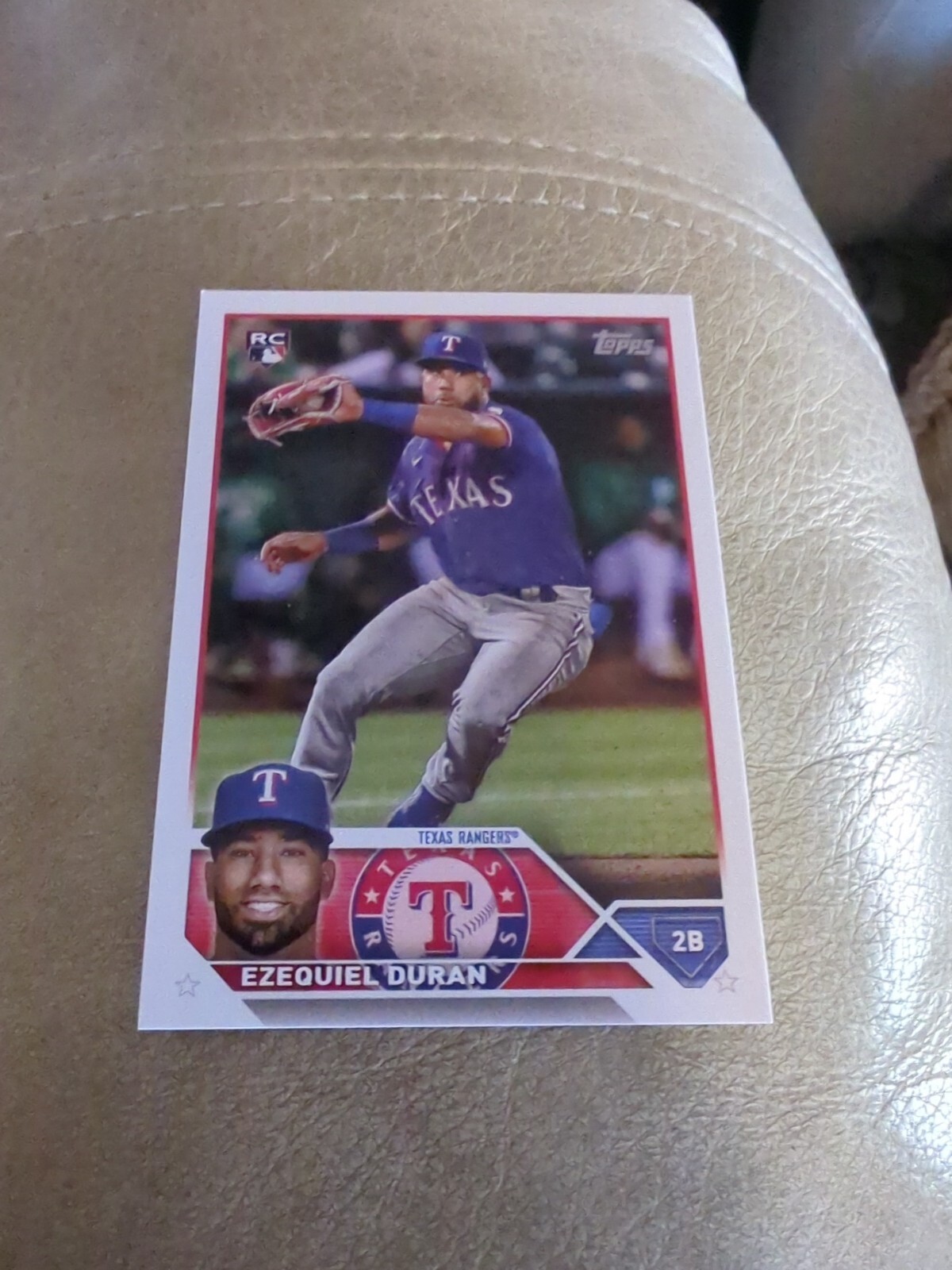 2023 Topps Series 1 Baseball Ezequiel Duran Rookie Card #286 Texas Rangers