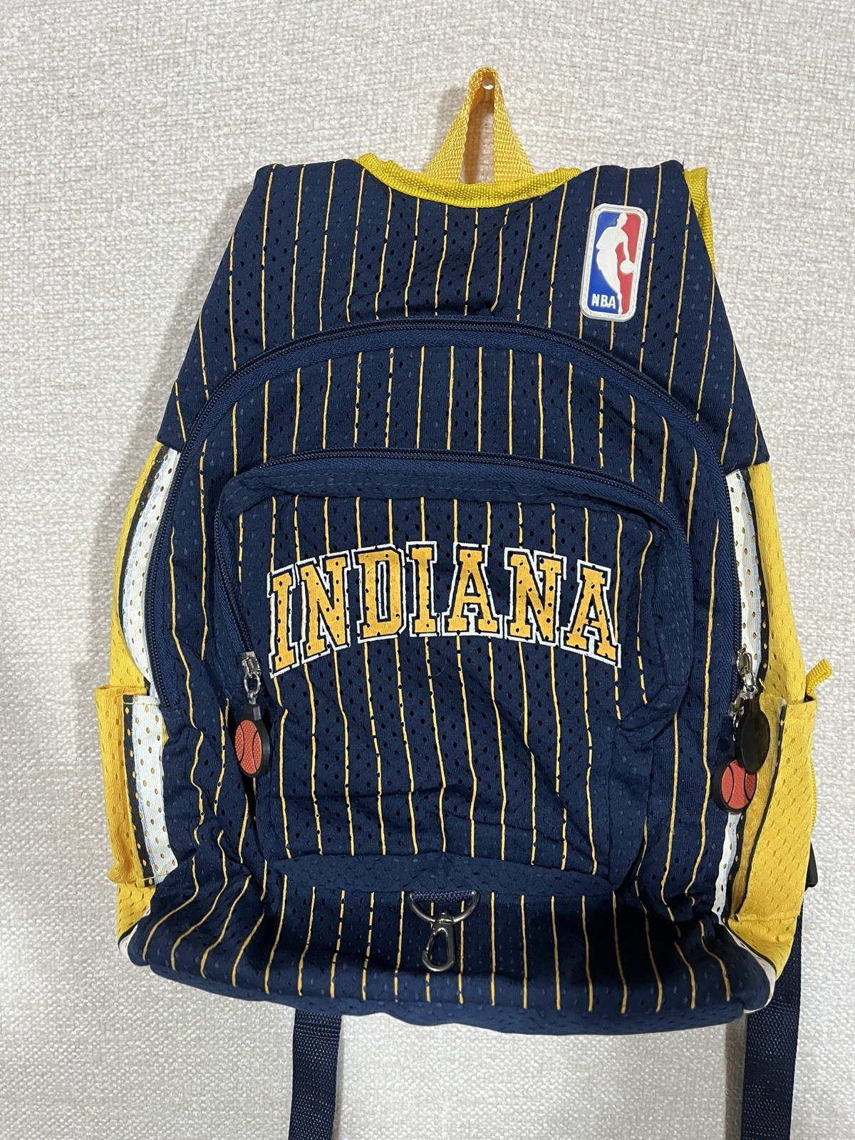 Vtg Indiana Pacers The Orignal Ball Bag Custom made Jersey back pack y2k
