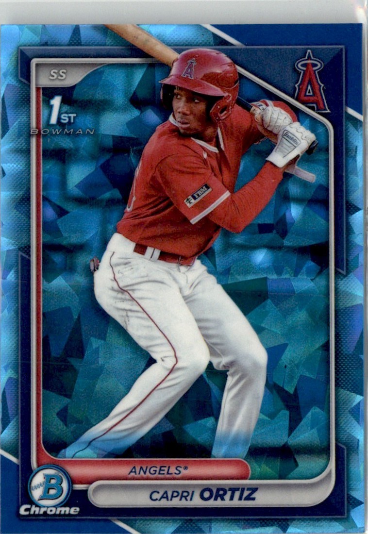 2024 Bowman Chrome Blue Capri Ortiz Los Angeles Angels #BCP-73
