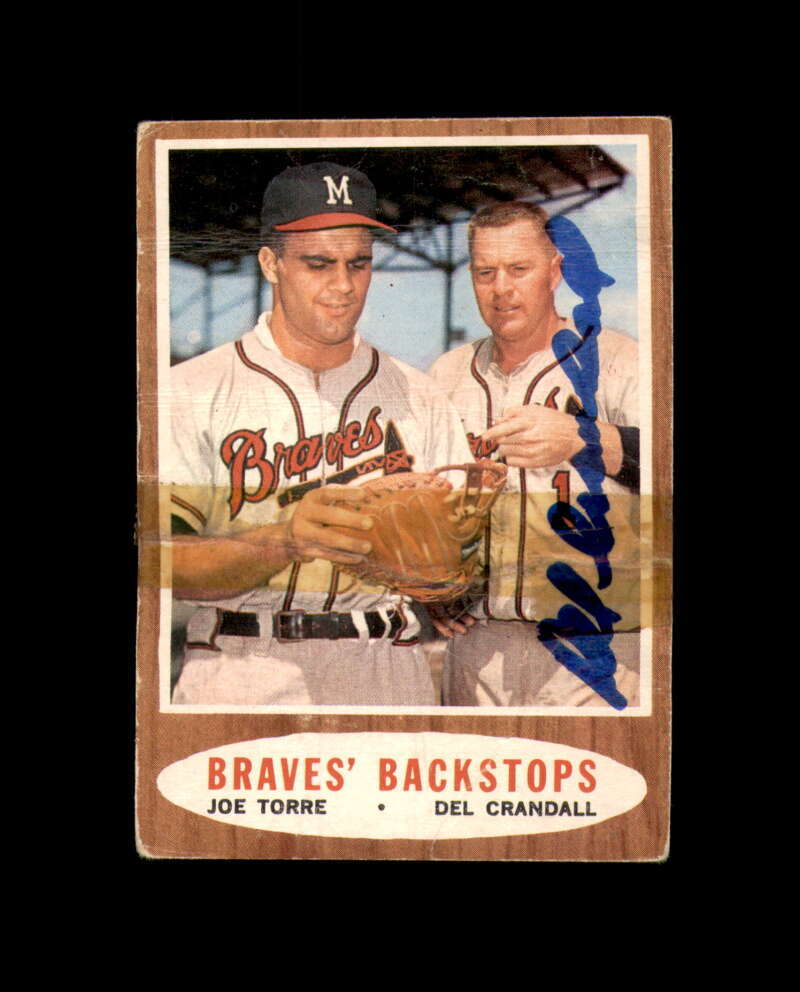 Del Crandall Signed Authentic 1962 Topps Braves’ Backstop Milwaukee Braves Autog