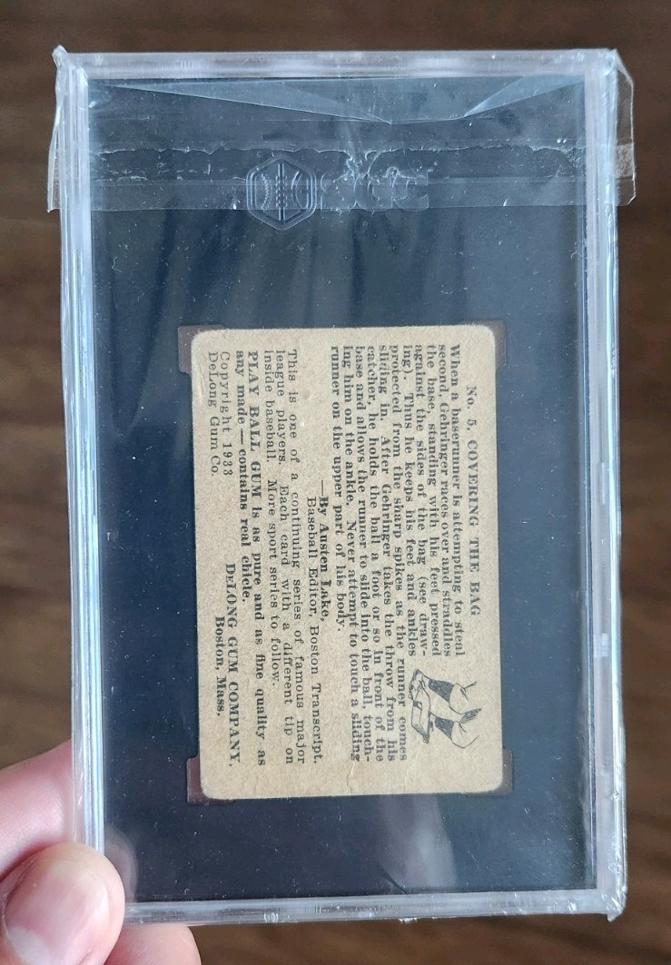 1933 Charlie Gehringer DeLong #5 SGC 2